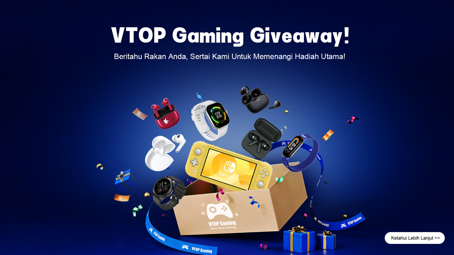 VTOP Gaming Giveaway Malaysia | Win Nintendo Switch & Electronics
